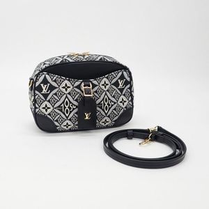 Louis Vuitton Jacquard Deauville Mini Shoulder Bag Monogram Gray